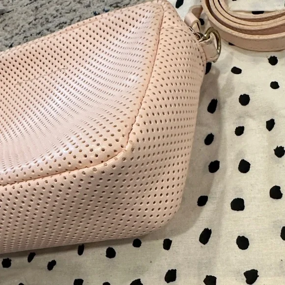 Clare V Blush Perforated Crossbody Bag - Picture 6 of 9